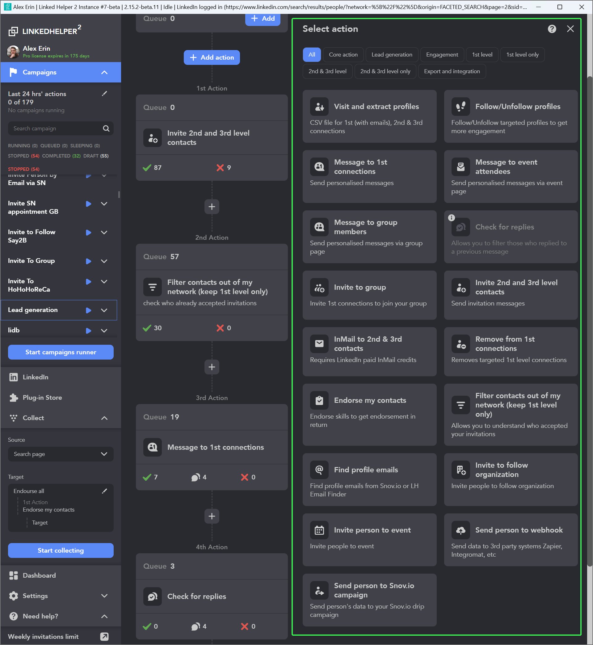 screenshot of Linked Helper 2